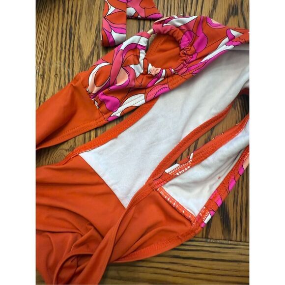 Lascana for Venus Orange Two Piece Swimsuit Bikini Set Size 6 Bottom and A Top - Picture 6 of 6